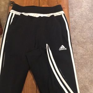 Black and white Adidas joggers size medium